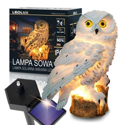 LAMPA SOLARNA OGRODOWA SOWA WODOODPORNA DUŻA LED Wbijana Premium LSOL-031 LEDLUX