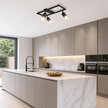 LAMPA SUFITOWA 3xGU10 czarna regulowana SPOT oprawa halogenowa natynkowa OPN-008 3x GU10 BLACK