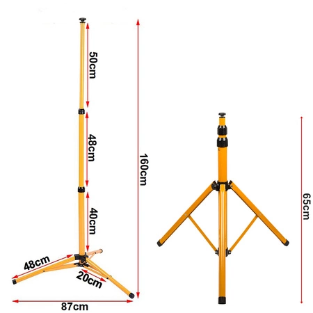 Halogen LED Statyw Budowlany Naświetlacz 1x50W / 50W 5000lm Stojak biała neutralna LEDLUX