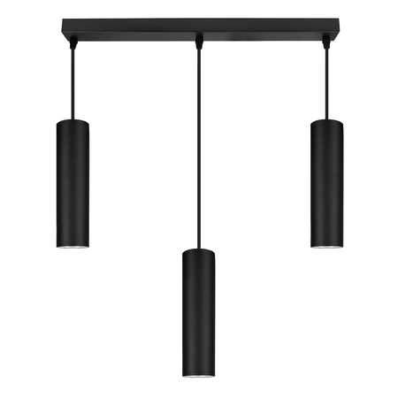 Lampa Sufitowa wisząca LED Tuba Czarna LEDLUX nowoczesna Gu10 MODERN LX-1356 Czarna 3x GU10 LEDLUX