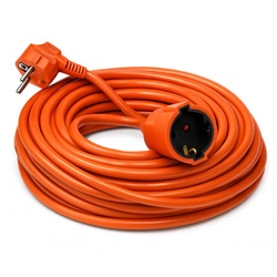 PRZEDŁUŻACZ OGRODOWY DO LAMPEK KOSIARKI BUDOWLANY GRUBY SZNUR 15m Orange LEDLUX