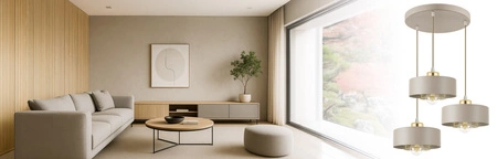 Lampa Wisząca Sufitowa Plafon Żyrandol Beżowa Ecru Kaszmir Loft Edison LX1185