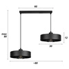Lampa Wisząca LX- 1105 Czarna 2x E27 LEDLUX