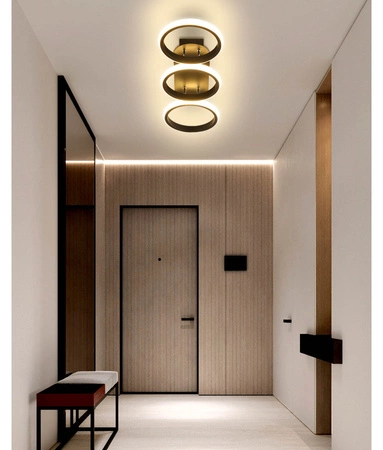 Lampa Sufitowa Wisząca LED Geometryczna LX- 954 54W+ Pilot Czarna 3000k-6000k LEDLUX