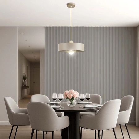 Lampa wisząca sufitowa nowoczesna 1xE27 ZŁOTA beżowa GLAMOUR nowoczesna LX-1127