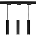 Zestaw Szyna Oświetleniowa Listwa 1m Czarna + 3x Reflektor Szynowy LampaTuba Czarny LEDLUX