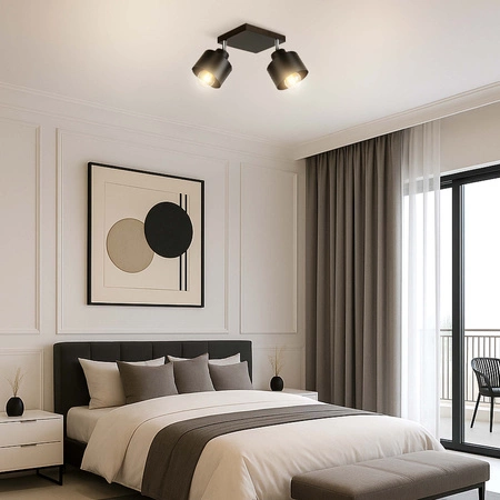 Lampa Sufitowa LX-1130 Czarna 2x E27 LEDLUX