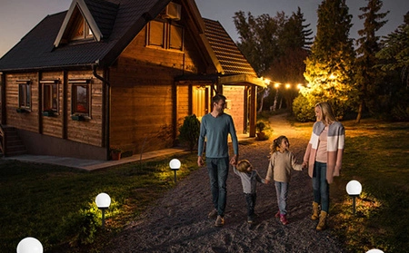 Lampa Solarna LED biała kula 15cm LSOL-002 LEDLUX