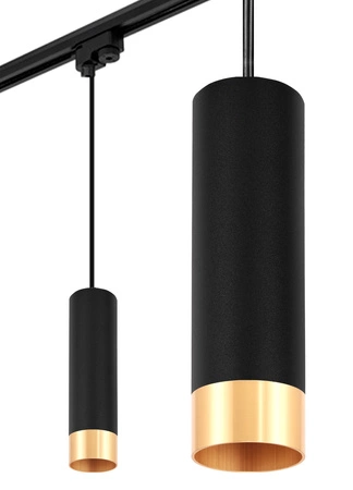 Zestaw szynowy Szyna 1m + 3x Lampa LED GU10 Czarnozłota LX-8471Tuba PREMIUM LEDLUX