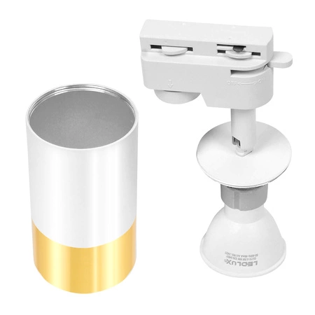 Szynoprzewód Lampa Szynowa Reflektor Halogen LED GU10 Biały Złoto+Miedź LX-8470 LEDLUX