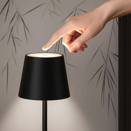 Lampa wewnętrzna zewnętrzna Lampka na taras ogródek stół LED USB Bezprzewodowa Czarna LB-001 BLACK