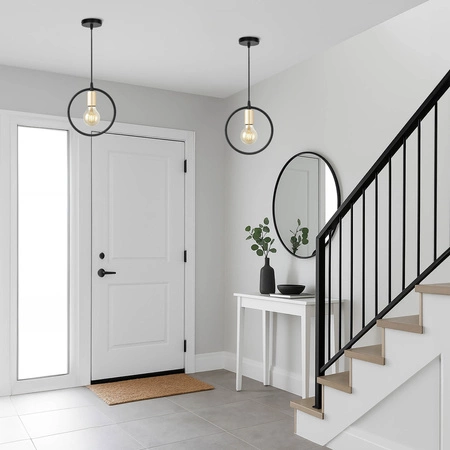 Lampa Wisząca LX-1360 Czarna+ Złoto 1x E27 LEDLUX