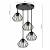 Lampa Wisząca LX- 1056 Czarna 4x E27 LEDLUX