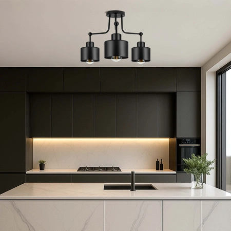 Lampa Sufitowa LX- 1036 Czarna 3x E27 LEDLUX