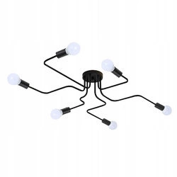 Lampa Sufitowa LX- 1108-6 Czarna 6x E27 LEDLUX