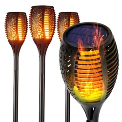 4x Lampa Solarna Ogrodowa Pochodnia Ogień efekt płomienia wbijana latarnia LSOL-005 LEDLUX