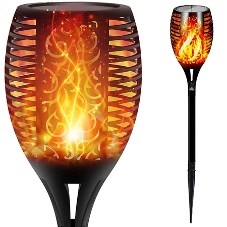 4x Lampa Solarna Ogrodowa Pochodnia Ogień efekt płomienia wbijana latarnia LSOL-005 LEDLUX