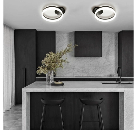 Lampa Sufitowa Wisząca LED Okrągła LX- 927 46W Czarna biała neutralna LEDLUX