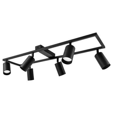 LAMPA SUFITOWA 6xGU10 czarna regulowana SPOT oprawa halogenowa natynkowa OPN-010 6x GU10 BLACK