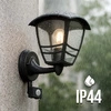 Lampa elewacyjna LED zewnętrzna kinkiet ogrodowy Premium LEL-0008 PIR CZARNA LEDLUX