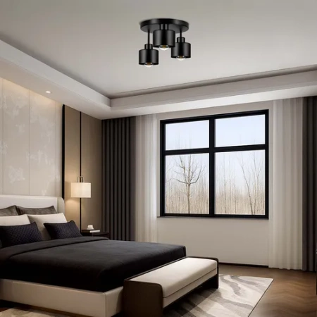 Lampa Sufitowa LX- 1020 Czarna 3x E27 LEDLUX