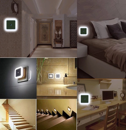 Lampka Nocna LED Wtyczkowa do Kontaktu LN-002 BIAŁA LEDLUX