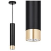 Lampa Sufitowa Wisząca LX-1412 Czarna + Złoto 1x GU10 LEDLUX