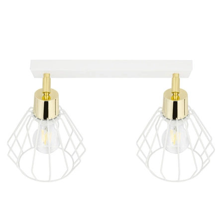 Lampa Sufitowa LX- 1373 Biała+ Złoto 2x E27 LEDLUX