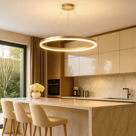 Lampa Sufitowa LED Wisząca nowoczesna żyrandol plafon 52W CCT 3 Barwy Pilot LX959