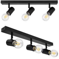 Oprawa Sufitowa Natynkowa Reflektor Listwa LX1003 BLACK 3x E27 LEDLUX
