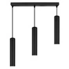 Lampa Sufitowa Wisząca Żyrandol Plafon Tuba Tuby metalowa Czarna LED LX-1353 Czarna 3x GU10 LEDLUX