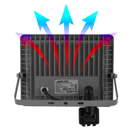 Halogen reflektor naświetlacz LED 50W z czujnik ruchu zmierzchu zewnetrzny LNA-03 PIR biała neutralna LEDLUX