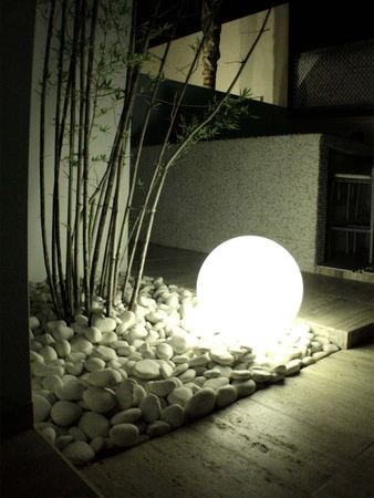 Lampa Solarna LED biała kula 15cm LSOL-002 LEDLUX