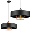 Lampa Wiszącva LX- 1127 Czarna + Miedź 1x E27 LEDLUX