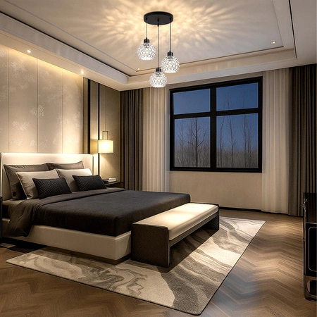 Lampa Sufitowa LX- 1178 Czarna 3x E27 LEDLUX