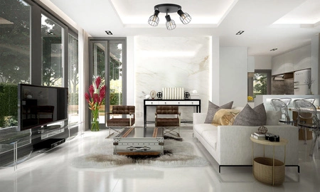 Lampa Sufitowa LX- 1334 Czarna 3x E27 LEDLUX