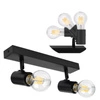 Oprawa Sufitowa Natynkowa Reflektor Listwa LX1065 BLACK 2x E27 LEDLUX