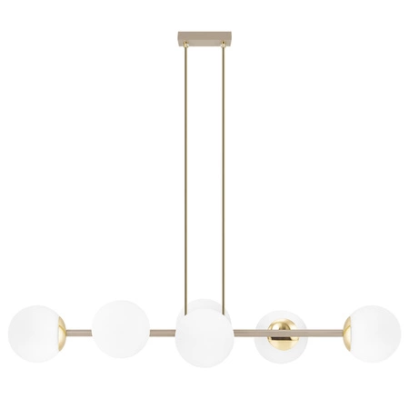 Lampa Wisząca Sufitowa Plafon Żyrandol Beżowa Ecru Kaszmir Loft Edison 6x E27 LX1403