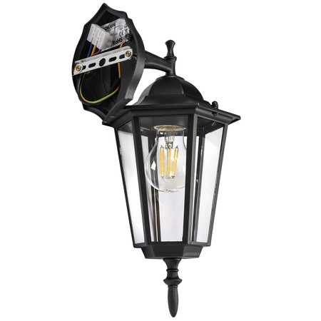 Kinkiet Ogrodowy Lampa Elewacyjna Zewnętrzna Latarnia LEL-0001 Czarny LEDLUX