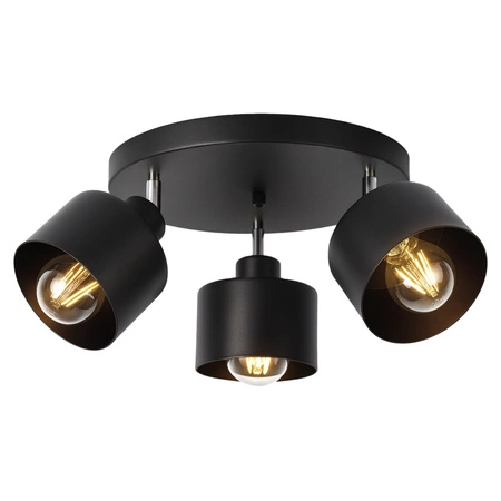 Lampa Sufitowa LX- 1040 Czarna 3x E27 LEDLUX