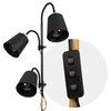 Lampa Podłogowa stojąca 3xE27 nowoczesna Czarna Regulowana do salonu Loft LPD-006 BLACK E27 LEDLUX