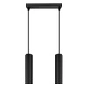 Lampa Sufitowa Wisząca Żyrandol Plafon Tuba Tuby metalowa Czarna LED LX-1393 Czarna 2x GU10 LEDLUX