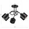 Lampa Sufitowa LX- 1126 Czarna 3x E27 LEDLUX