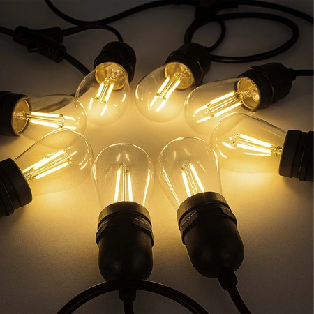 Girlanda świetlna LED Ogrodowa 20m 20x E27 LEDLUX