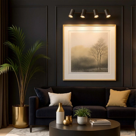 LAMPA SUFITOWA 4xGU10 czarna regulowana SPOT oprawa halogenowa natynkowa OPN-004 4x GU10 BLACK