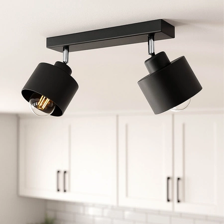 Lampa Sufitowa LX- 1107 Czarna 2x E27 LEDLUX