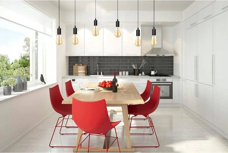 Lampa Wisząca LX- 1050 Czarna 6x E27 LEDLUX