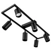 LAMPA SUFITOWA 6xGU10 czarna regulowana SPOT oprawa halogenowa natynkowa OPN-010 6x GU10 BLACK