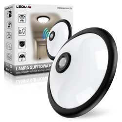 Plafon Lampa Sufitowa LP-001 PIR Czarny 2x E27 LEDLUX