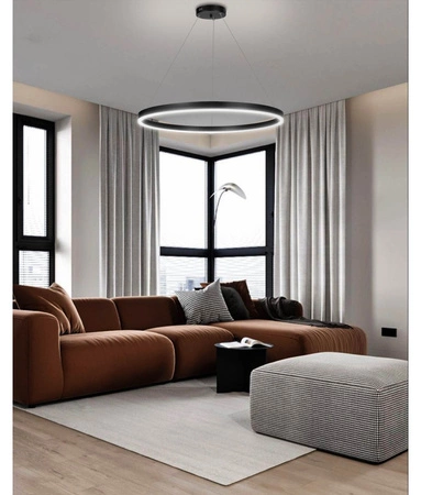 Lampa Sufitowa Wisząca LED Okrągła LX- 919 38W Czarna biała neutralna LEDLUX